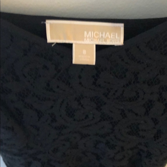 Michael Kors black lace eyelet A-like midi dress - Picture 3 of 4